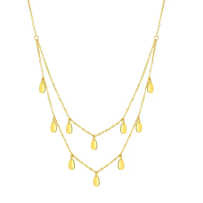 Necklaces Drop Charm Layered Necklace Waterproof Hey Happiness Necklaces Drop Charm Layered Necklace Waterproof Hey Happiness