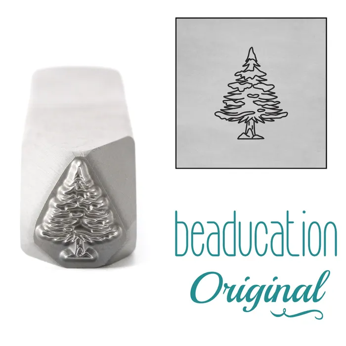 Necklaces DS 12 Snow Covered Tree Metal Design Stamp 10mm Beaducation Original Necklaces DS 12 Snow Covered Tree Metal Design Stamp 10mm Beaducation Original