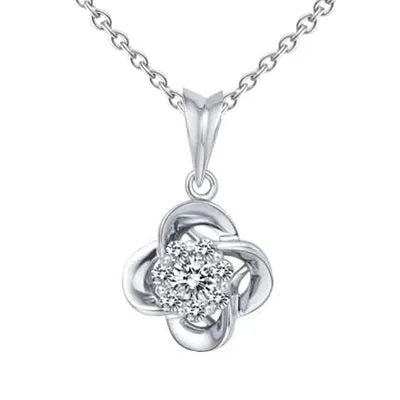 Necklaces GB 090 Carats Round Shape Natural Earth Mined Diamond Ladies Necklace Pendant White Gold 14K Necklaces GB 090 Carats Round Shape Natural Earth Mined Diamond Ladies Necklace Pendant White Gold 14K