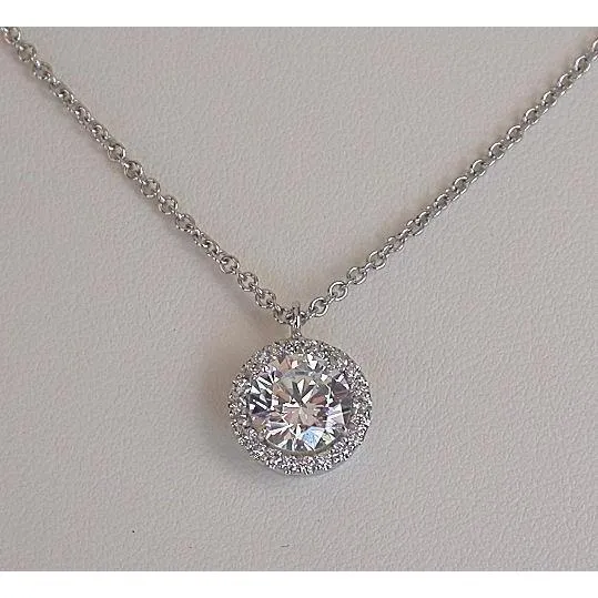 Necklaces GB 272 Carats Sparkling Round Cut Genuine Natural Earth Mined Diamonds Pendant Necklace White Gold 14K Necklaces GB 272 Carats Sparkling Round Cut Genuine Natural Earth Mined Diamonds Pendant Necklace White Gold 14K