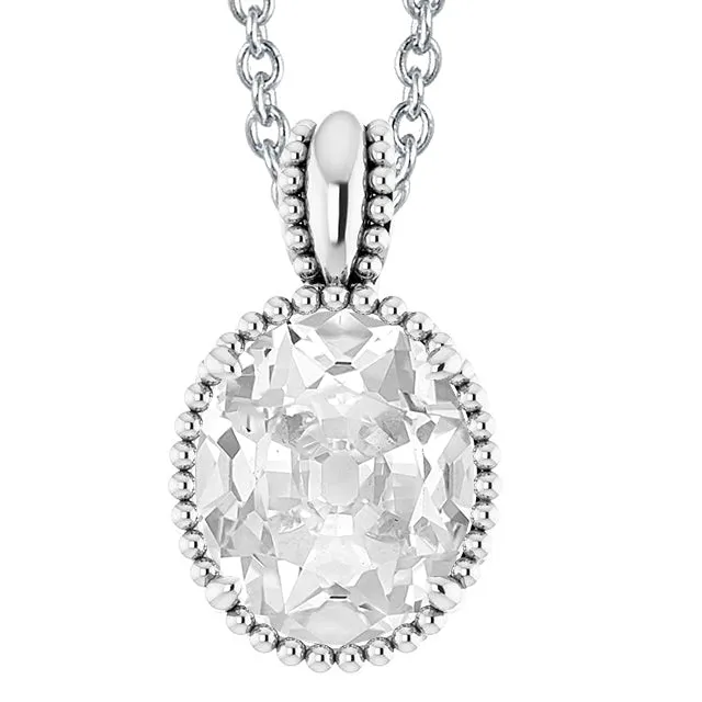 Necklaces HarryChadEntcom Genuine Natural Earth Mined Diamond Pendant Necklace Oval Old Mine Cut 5 Carats Ladies Jewelry 14K Necklaces HarryChadEntcom Genuine Natural Earth Mined Diamond Pendant Necklace Oval Old Mine Cut 5 Carats Ladies Jewelry 14K