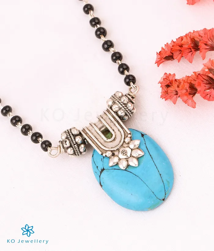 Necklaces JP Nagar The Neel Silver Beads Necklace