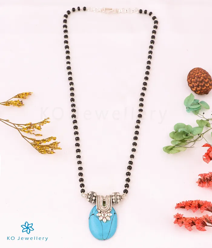 Necklaces JP Nagar The Neel Silver Beads Necklace