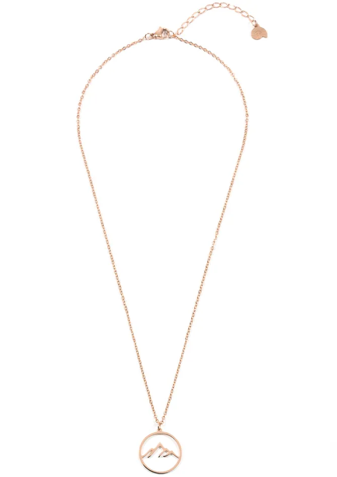 Necklaces Mountain Necklace Rose Gold Hey Happiness Necklaces Mountain Necklace Rose Gold Hey Happiness