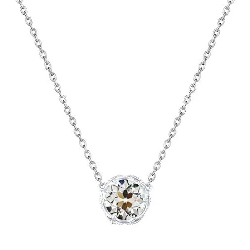 Old Cut Solitaire Mined Diamond Pendant 1 Carat With Chain HarryChadEntcom Necklaces Old Cut Solitaire Mined Diamond Pendant 1 Carat With Chain HarryChadEntcom Necklaces
