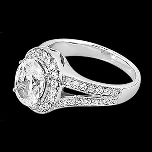 Oval Natural Earth Mined Diamond Gold Wedding Ring GB Rings