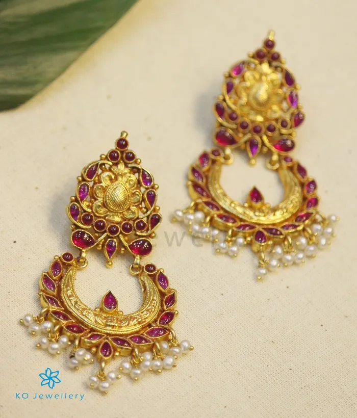 pallavi The Pranati Silver Chand Bali Earrings Earrings