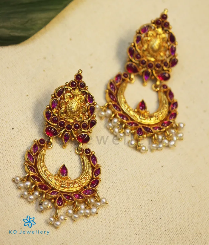pallavi The Pranati Silver Chand Bali Earrings Earrings