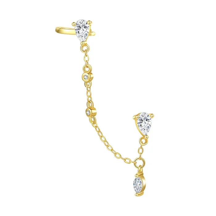 Radiant Double Stud Earring Sterling Silver Gold Hey Happiness Earrings