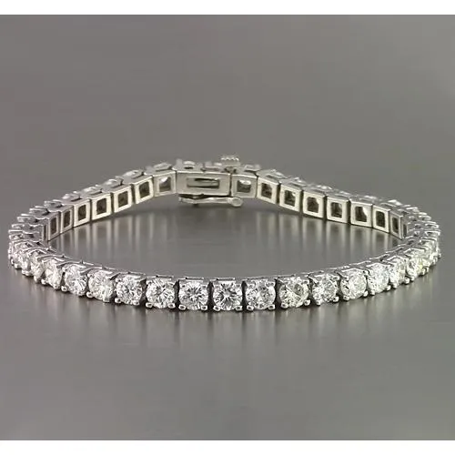 Real Natural Earth Mined Diamond Tennis Bracelet 10 Carats White Gold New GB Bracelets Real Natural Earth Mined Diamond Tennis Bracelet 10 Carats White Gold New GB Bracelets
