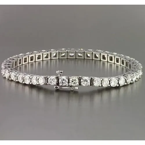 Real Natural Earth Mined Diamond Tennis Bracelet 10 Carats White Gold New GB Bracelets Real Natural Earth Mined Diamond Tennis Bracelet 10 Carats White Gold New GB Bracelets