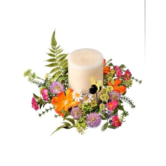 Regency International Rings Regency International Summer Bloom with Bee Candle Ring 45ID