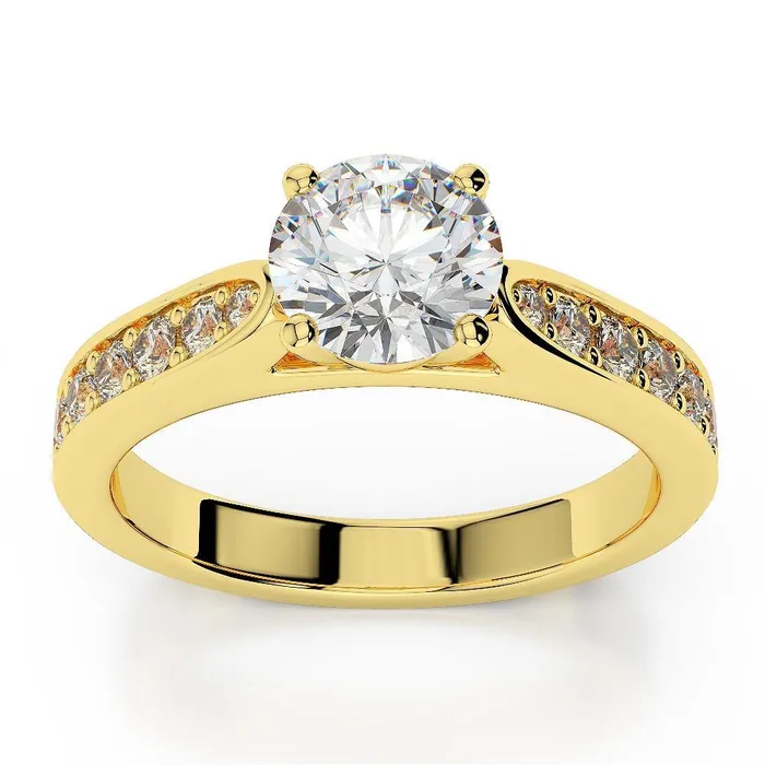 Rings 265 Carats Round Cut Genuine Natural Earth Mined Diamonds Anniversary Ring Yellow Gold 14K GB Rings 265 Carats Round Cut Genuine Natural Earth Mined Diamonds Anniversary Ring Yellow Gold 14K GB