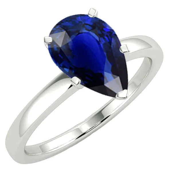 Rings 3 Carat Pear Cut Sapphire Engagement Ring HarryChadEntcom