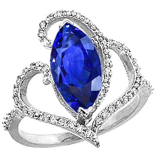 Rings Art Nouveau Jewelry New Antique Style Ceylon Sapphire Natural Earth Mined Diamond Ring GB Rings Art Nouveau Jewelry New Antique Style Ceylon Sapphire Natural Earth Mined Diamond Ring GB