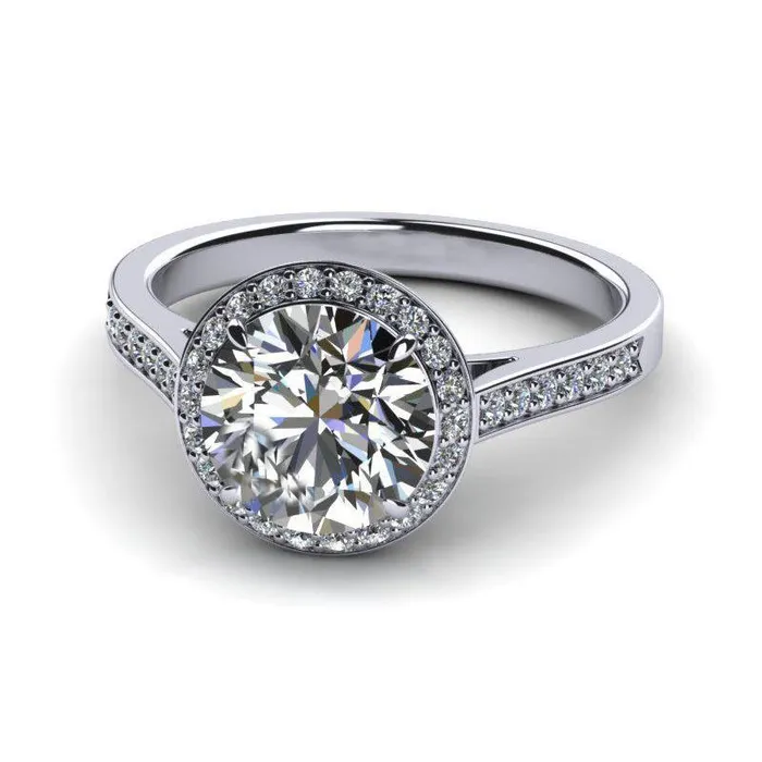 Rings GB 260 Carats Natural Earth Mined Diamond Wedding Halo Ring Gold White 14K Rings GB 260 Carats Natural Earth Mined Diamond Wedding Halo Ring Gold White 14K