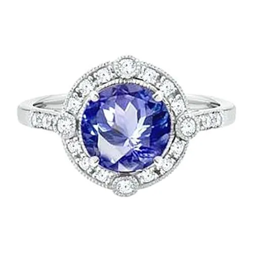 Rings GB Gorgeous 561 Carats Sri Lanka Sapphire Round And Natural Earth Mined Diamond Gold Ring Rings GB Gorgeous 561 Carats Sri Lanka Sapphire Round And Natural Earth Mined Diamond Gold Ring