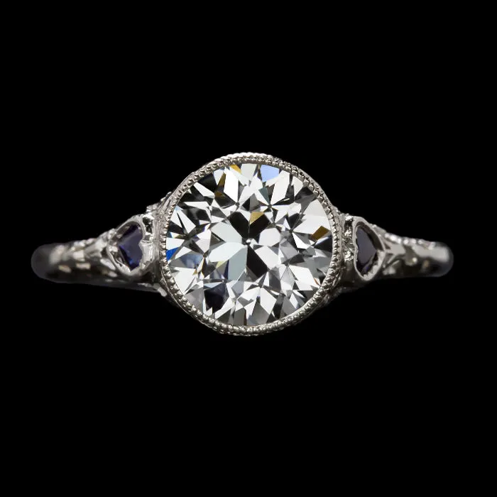 Rings Genuine Vintage Style Old Miner Natural Earth Mined Diamond Heart Sapphires Ring 350 Carats HarryChadEntcom Rings Genuine Vintage Style Old Miner Natural Earth Mined Diamond Heart Sapphires Ring 350 Carats HarryChadEntcom