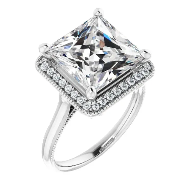 Rings HarryChadEntcom 1025 Carat Princess Huge Lab Grown Diamond Antique Style Ring Rings HarryChadEntcom 1025 Carat Princess Huge Lab Grown Diamond Antique Style Ring