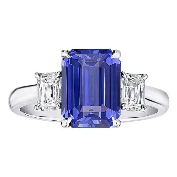 Rings HarryChadEntcom 3 Stone Blue Sapphire Ring With Natural Earth Mined Diamonds Rings HarryChadEntcom 3 Stone Blue Sapphire Ring With Natural Earth Mined Diamonds