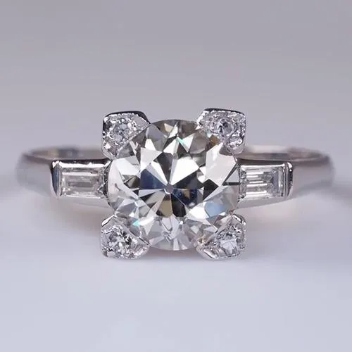 Rings HarryChadEntcom Baguette Old Mine Cut Round Natural Earth Mined Diamond Ring 250 Carats Gold Rings HarryChadEntcom Baguette Old Mine Cut Round Natural Earth Mined Diamond Ring 250 Carats Gold