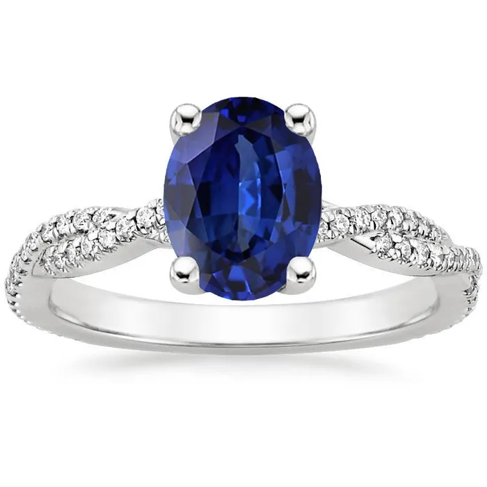 Rings HarryChadEntcom Blue Sapphire Solitaire With Accents Wedding Ring 350 Carats Rings HarryChadEntcom Blue Sapphire Solitaire With Accents Wedding Ring 350 Carats