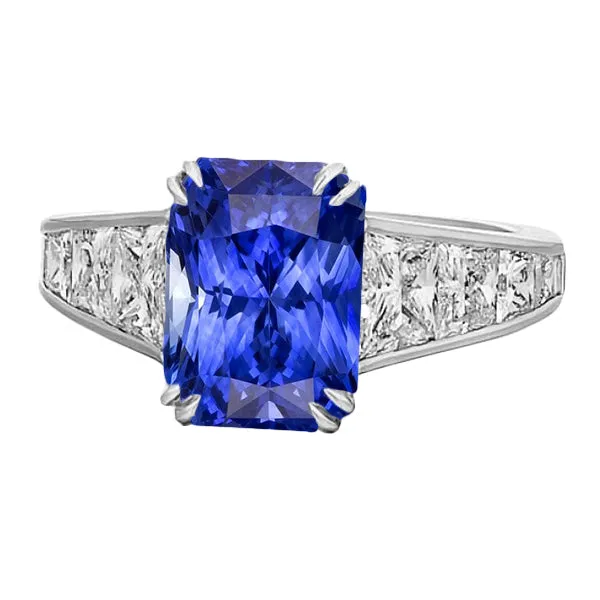 Rings HarryChadEntcom Gemstone Ring Radiant Sapphire Channel Set Trapezoid Natural Earth Mined Diamonds 5 carats Rings HarryChadEntcom Gemstone Ring Radiant Sapphire Channel Set Trapezoid Natural Earth Mined Diamonds 5 carats
