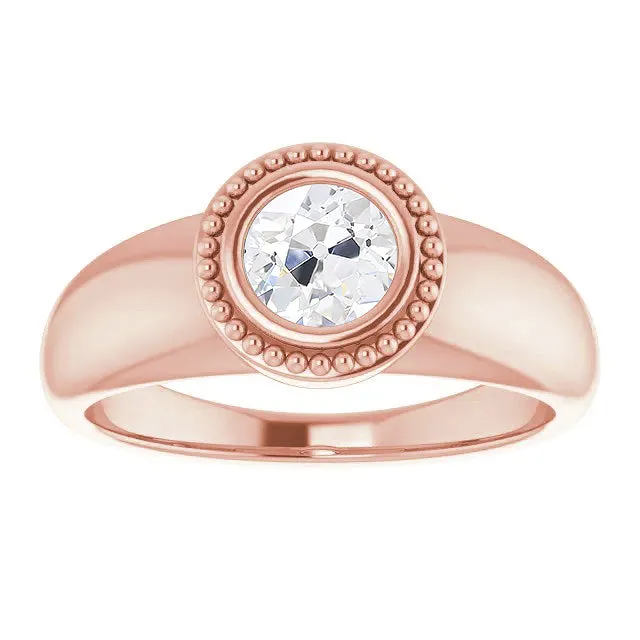 Rings HarryChadEntcom Solitaire Ring Round Old Mine Cut Natural Earth Mined Diamond 2 Carats Bezel Set Jewelry Rings HarryChadEntcom Solitaire Ring Round Old Mine Cut Natural Earth Mined Diamond 2 Carats Bezel Set Jewelry