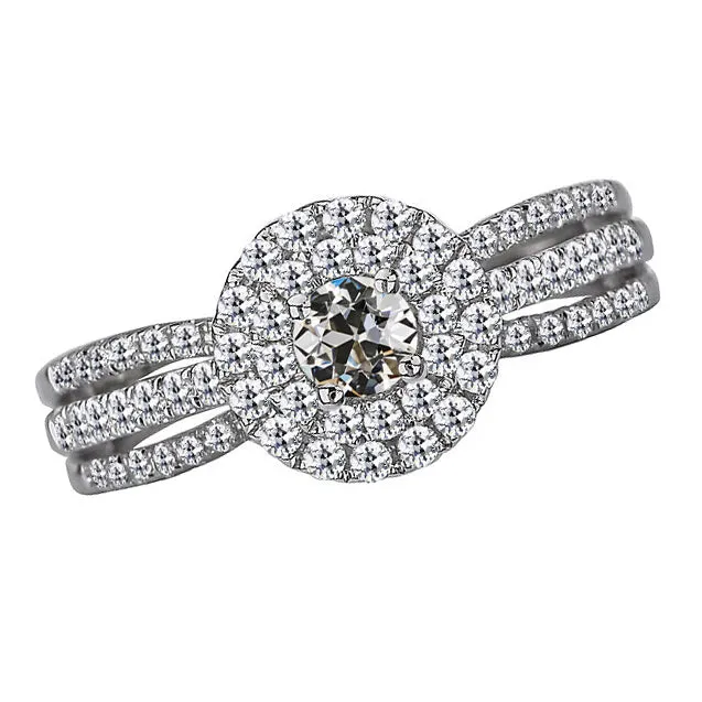 Rings HarryChadEntcom White Gold Old Miner Genuine Diamond Halo Anniversary Ring 250 Carats Rings HarryChadEntcom White Gold Old Miner Genuine Diamond Halo Anniversary Ring 250 Carats