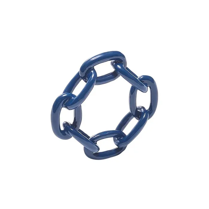 Rings Kim Seybert Kim Seybert Enamel Chain Link Napkin Ring Set Of 4