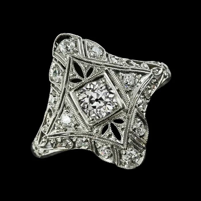 Round Old Mine Cut Natural Earth Mined Diamond Fancy Ring Milgrain Shank 225 Carats HarryChadEntcom Rings Round Old Mine Cut Natural Earth Mined Diamond Fancy Ring Milgrain Shank 225 Carats HarryChadEntcom Rings