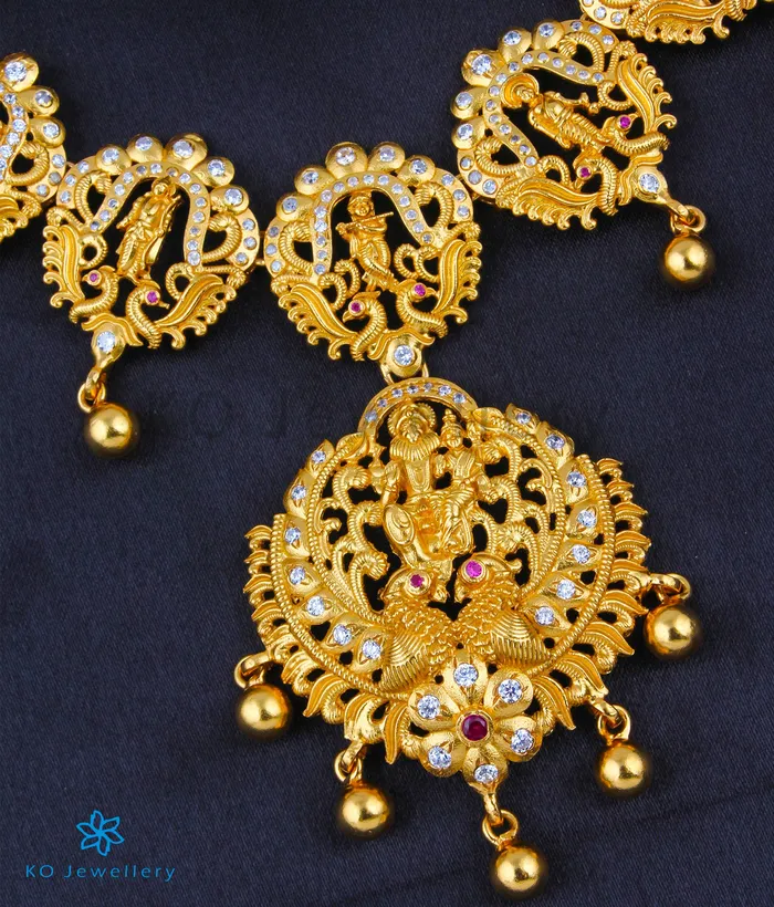 Silversmith Necklaces The Dashavatara Silver Necklace Bridal Set