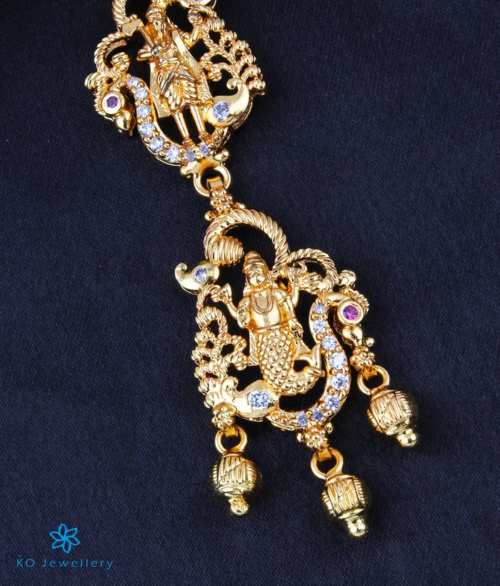 Silversmith Necklaces The Dashavatara Silver Necklace Bridal Set