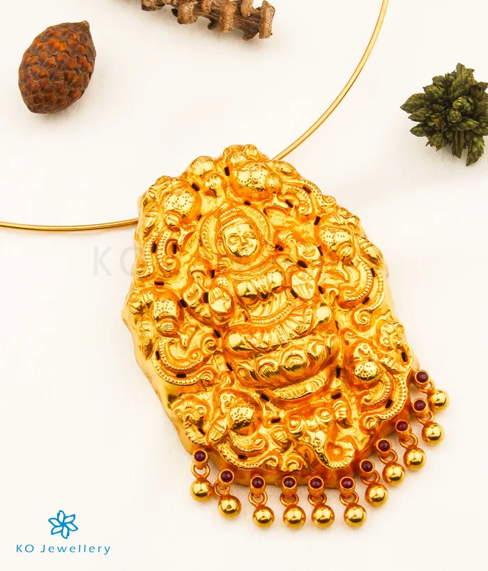 Silversmith Necklaces The Dharini Nakkasi Silver Lakshmi Pendant Thin Chain Silversmith Necklaces The Dharini Nakkasi Silver Lakshmi Pendant Thin Chain