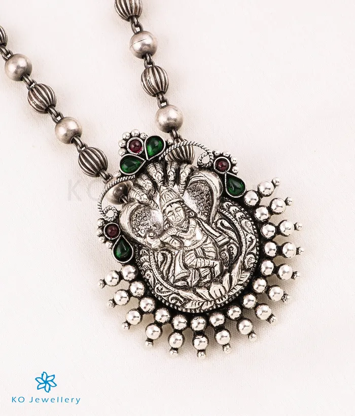 Silversmith Necklaces The Govardhan Silver Krishna Necklace