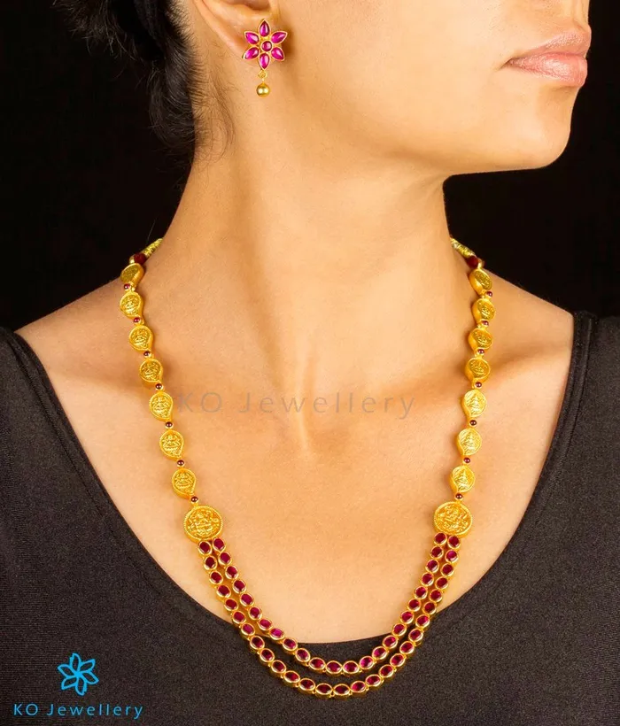 Silversmith The Aparajita Silver Lakshmi Coin Necklace Necklaces