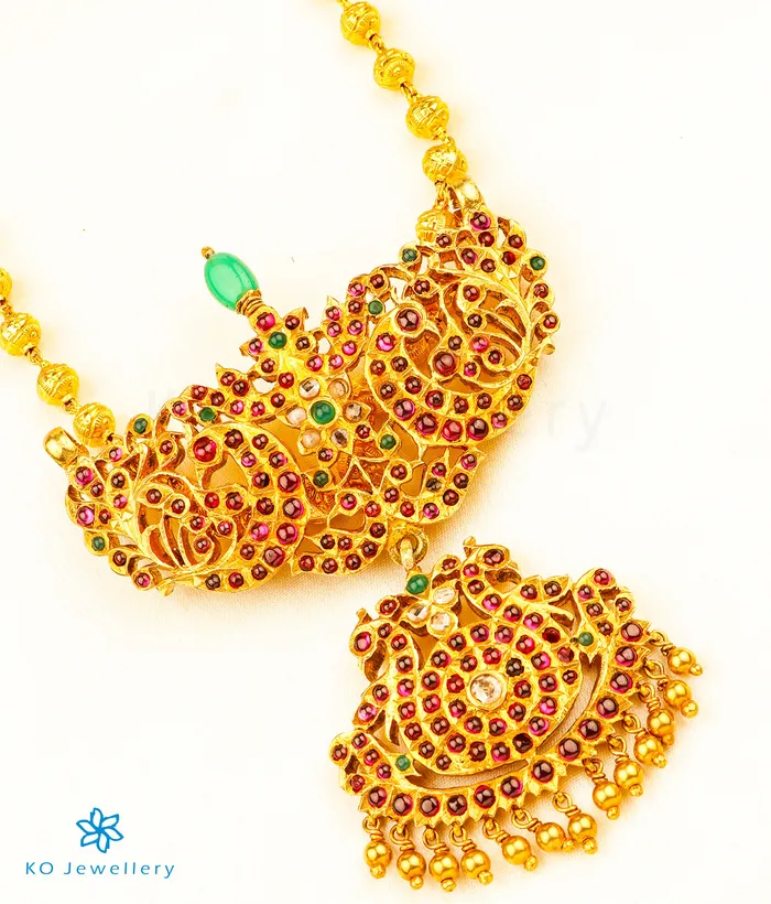 Silversmith The Asvarya Silver Peacock Makarakanti Necklace Necklaces