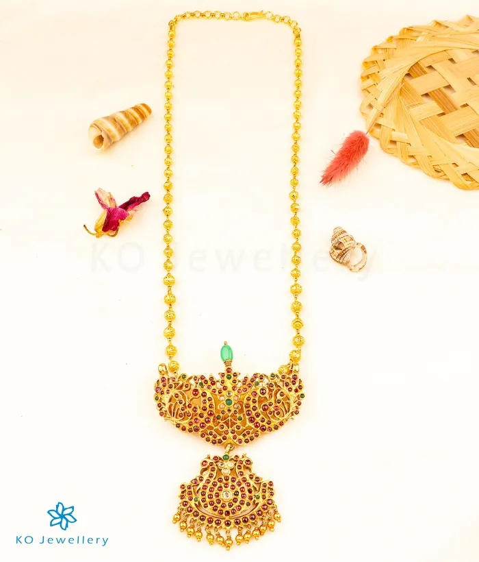 Silversmith The Asvarya Silver Peacock Makarakanti Necklace Necklaces