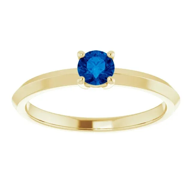 Solitaire Ring Blue Sapphire 125 Carats Yellow Gold 14K Jewelry GB Rings Solitaire Ring Blue Sapphire 125 Carats Yellow Gold 14K Jewelry GB Rings