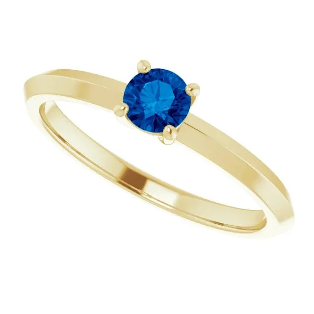 Solitaire Ring Blue Sapphire 125 Carats Yellow Gold 14K Jewelry GB Rings Solitaire Ring Blue Sapphire 125 Carats Yellow Gold 14K Jewelry GB Rings