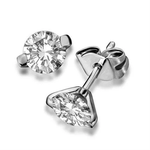 Solitaire Round Natural Earth Mined Diamond Stud Earring 170 Carats White Gold 14K GB Earrings Solitaire Round Natural Earth Mined Diamond Stud Earring 170 Carats White Gold 14K GB Earrings
