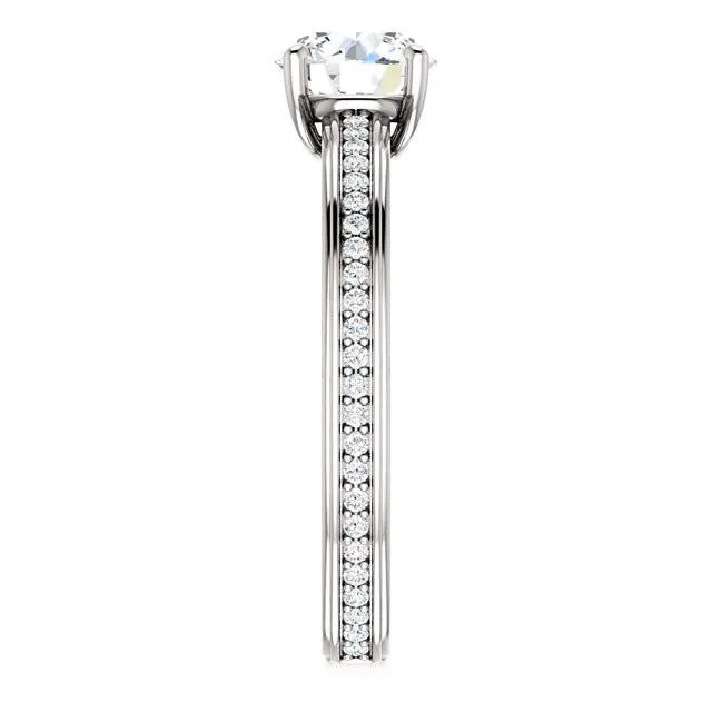 Solitaire With Accents 176 Carats Round Genuine Natural Earth Mined Diamond Anniversary Ring GB Rings