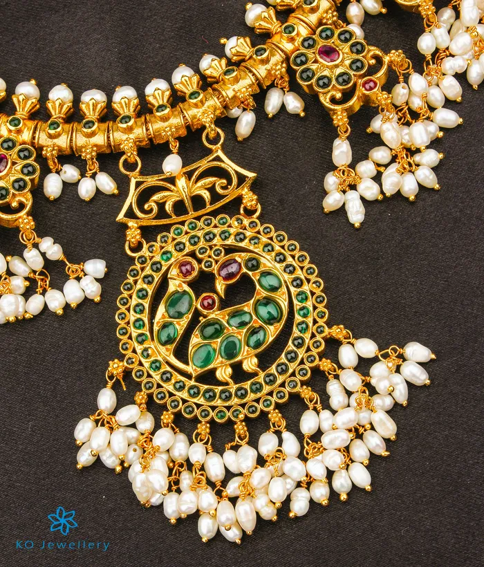 The Aarushi Silver Guttapusalu Necklace Short Silversmith Necklaces