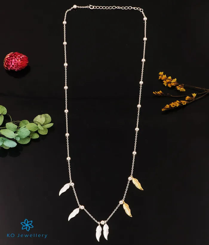 The Flock of Feathers Silver Necklace 2 tone Imported Necklaces