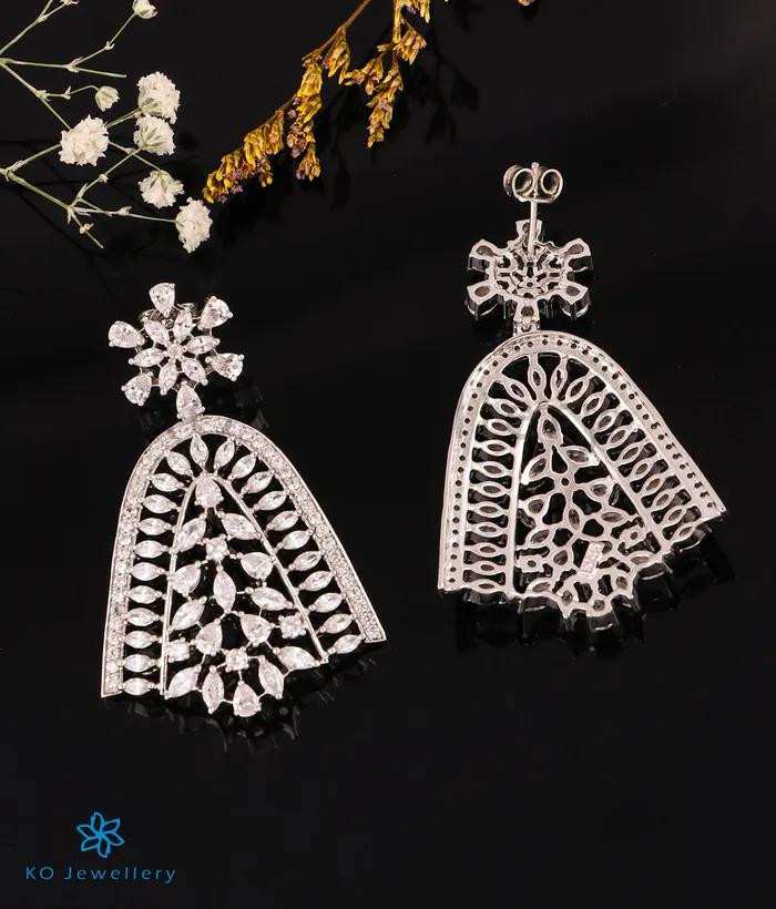 The Glam Sparkle Silver Necklace Earrings Imported Necklaces