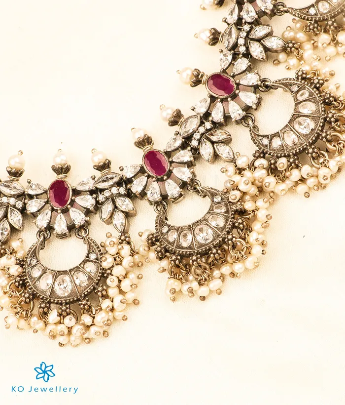 The Kamalini Silver Pearl Necklace Silversmith Necklaces