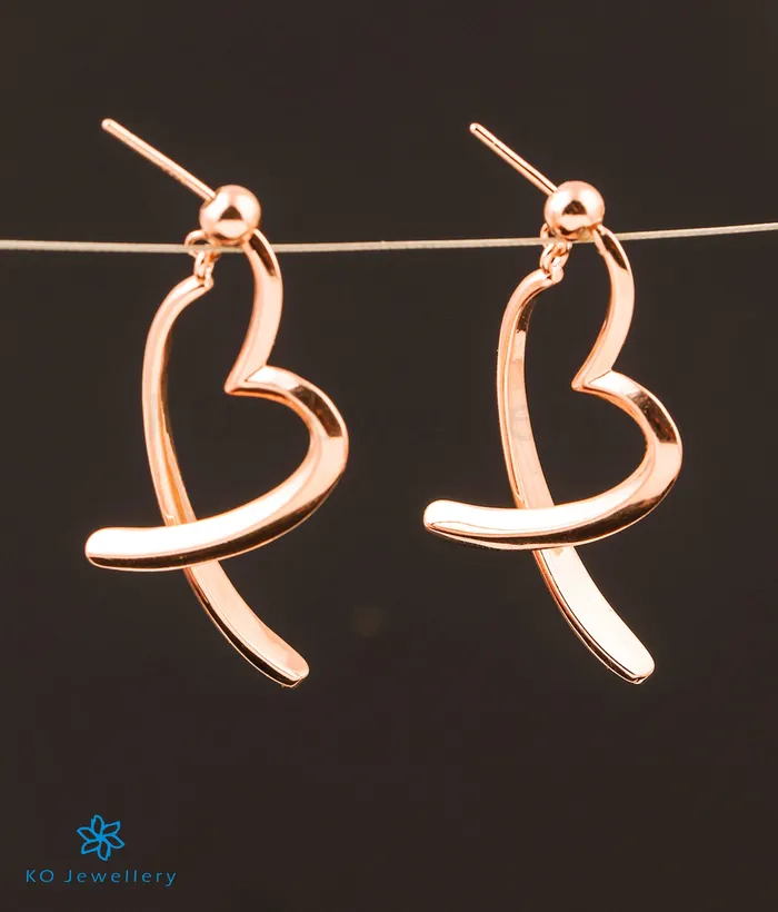 The Mirabelle Silver Front Back Rosegold Earrings Imported Earrings