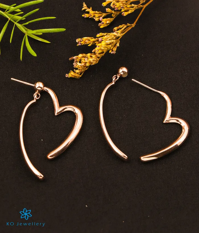 The Mirabelle Silver Front Back Rosegold Earrings Imported Earrings