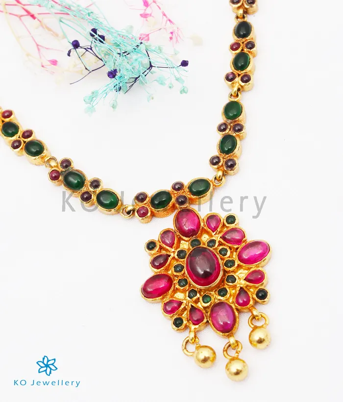 The Samidha Silver Kempu Necklace Silversmith Necklaces