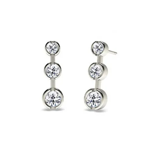 Three Stone Style Stud Earring Old Miner Natural Diamond 2 Ct White Gold HarryChadEntcom Earrings Three Stone Style Stud Earring Old Miner Natural Diamond 2 Ct White Gold HarryChadEntcom Earrings